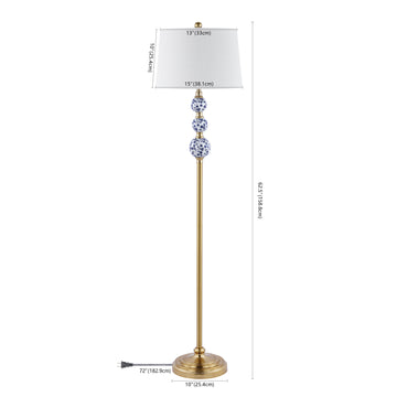 Tavira 62.5" Classic Midcentury Iron LED Floor Lamp - JONATHAN Y